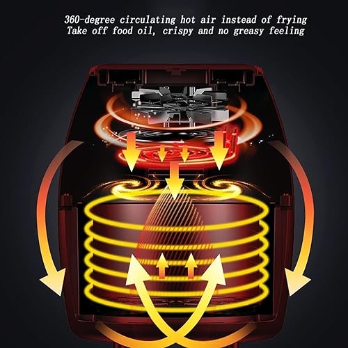 Miniatura 5 de Freidora de aire de 6.3 cuartos de galón, horno freidora de aire, freidora eléctrica de aire caliente, olla de horno caliente inteligente, pantalla