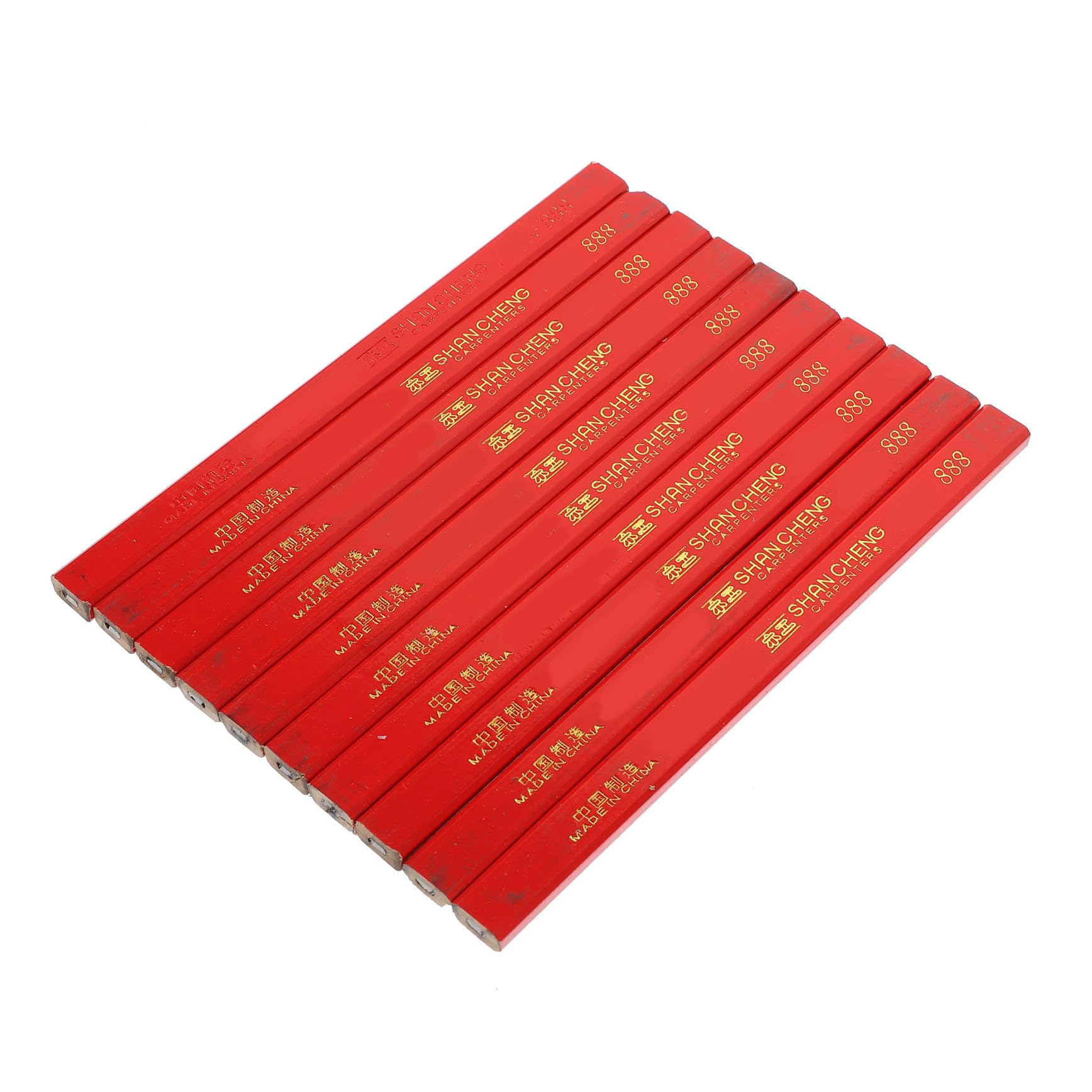 Gadpiparty 72 Pièces Crayons Plats pour Travail du Bois Crayons de Construction Octogonaux Charpentier de Chantier