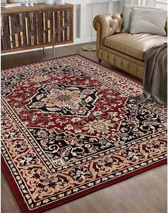Superior Indoor Area Rug, Jute Backed, Traditional Oriental