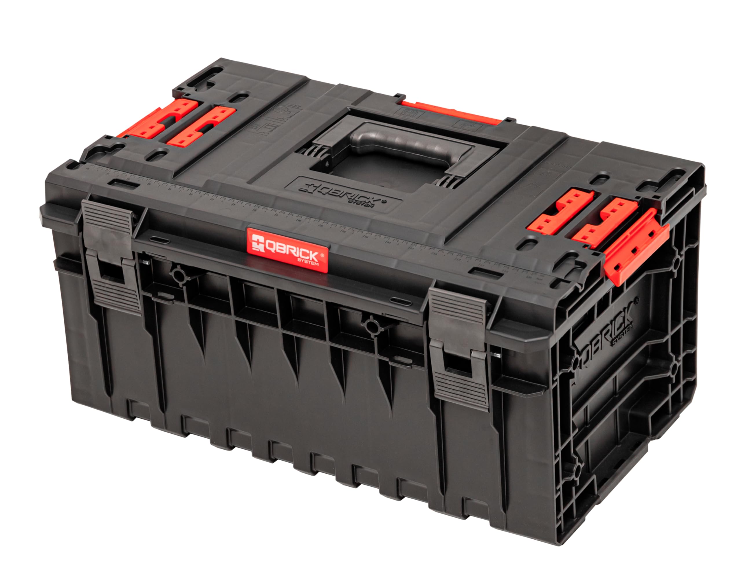 QBRICK SYSTEM Skrzynka narzędziowa pusta Skrzynka narzędziowa Pudełko pojemnik ONE 350 2.0 Technik czarna 585 x 385 x 320 mm