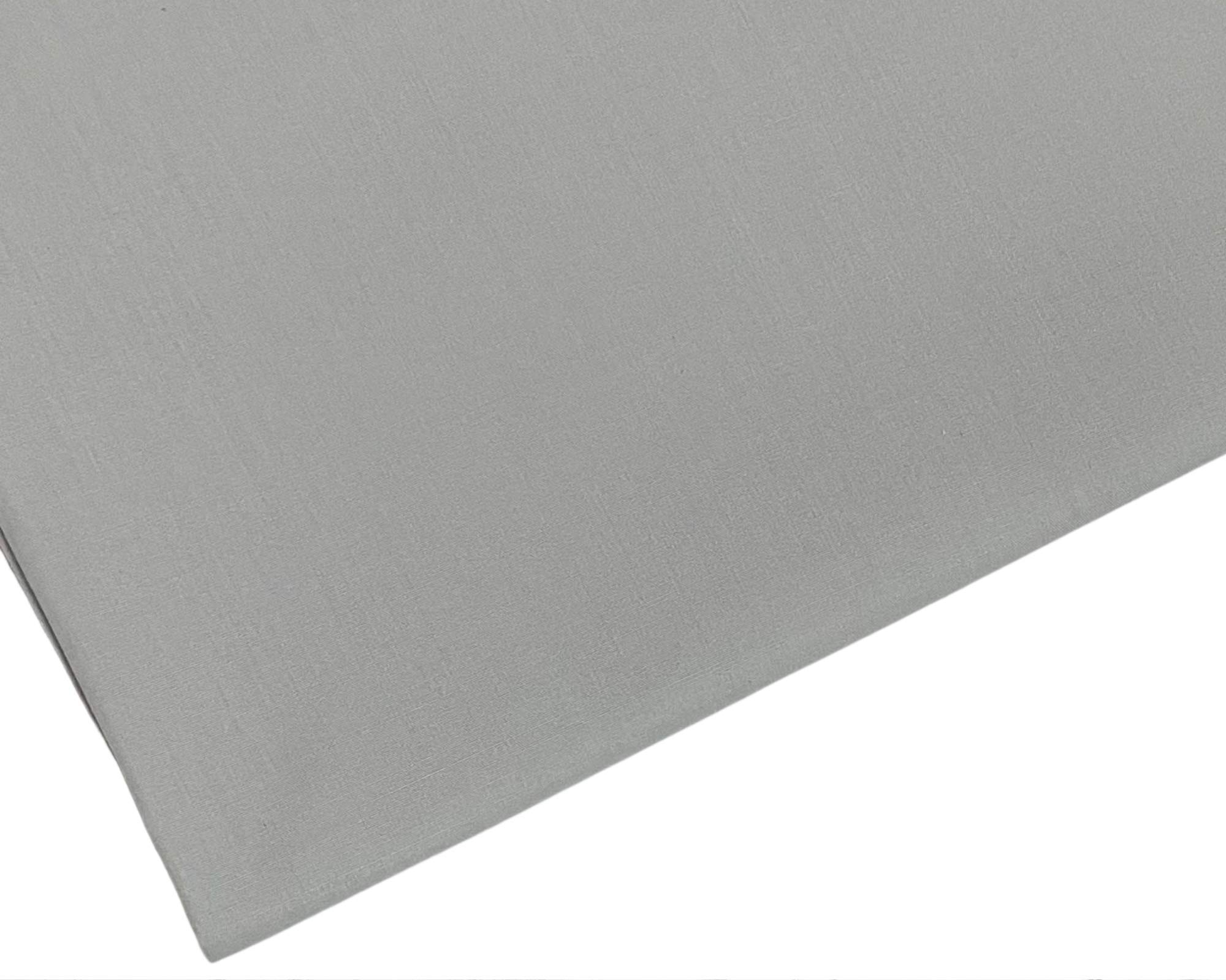Plain Silver Grey Polycotton Fabric - 45 inch / 112 cm Wide - 40+ Colours (Silver Grey, 1 METRE)