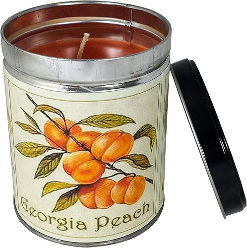 Vela de lata perfumada de melocotón, hasta 100 horas de tiempo de combustión con mezcla especial de soja y cera de parafina  Our Own Candle Company,