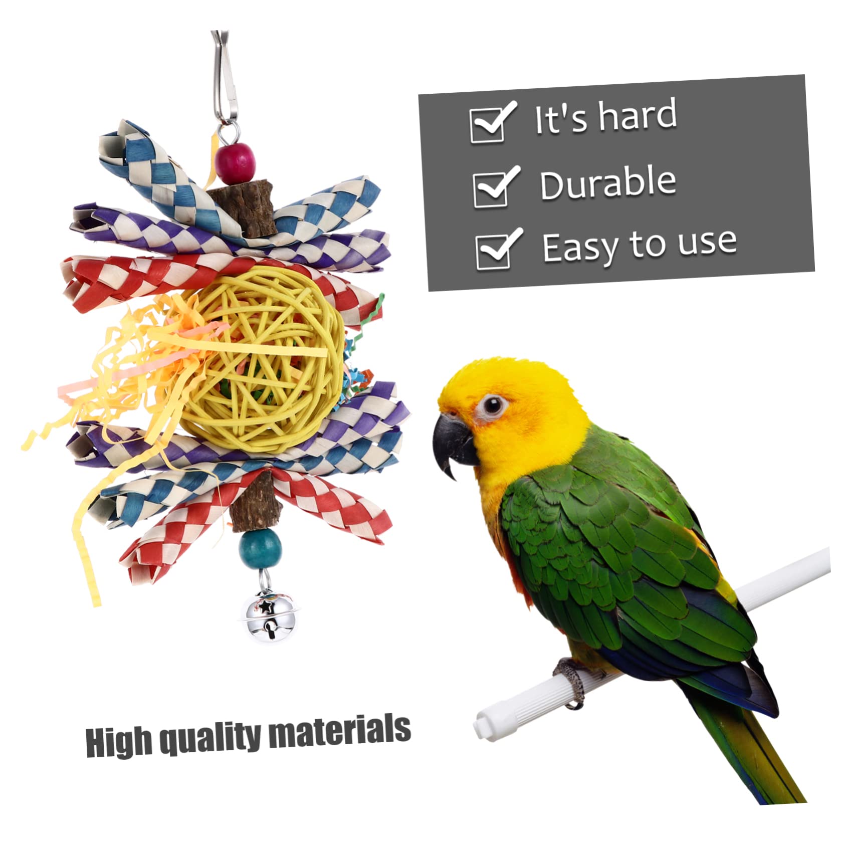 YARNOW 2 Pz giocattolo pappagallo accessori per uccelli per gabbie giocattolo di attività del pappagallo giochi per pappagalli giochi pappagalli giocattoli mordace di legno