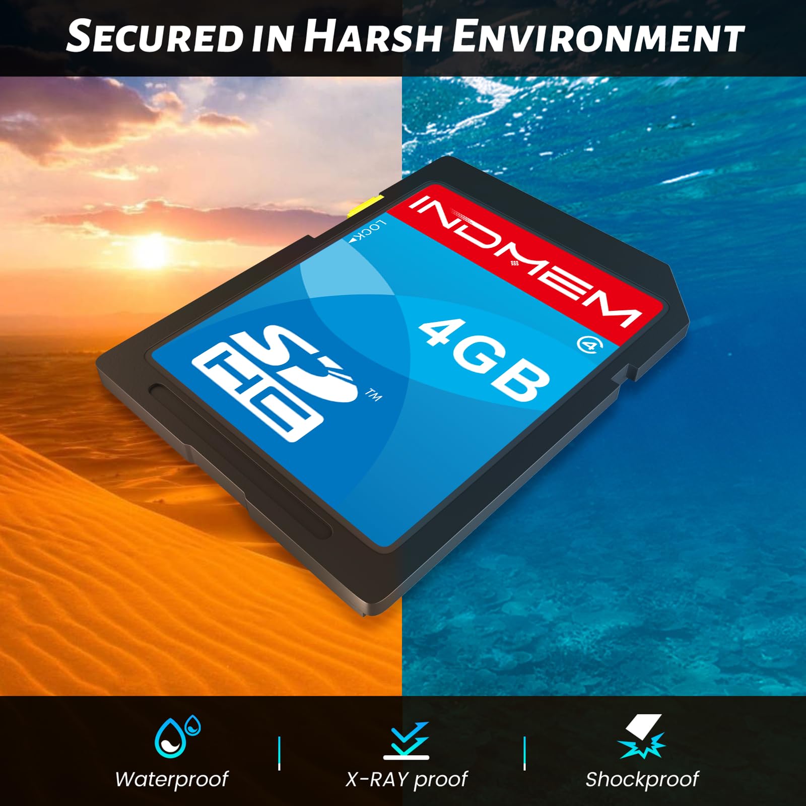 Tarjeta SD de 4 GB, paquete de 8 tarjetas de memoria flash MLC, grabación de video Full HD de alta velocidad, tarjetas digitales seguras para cámara, cámara de acción, videocámara, teléfono