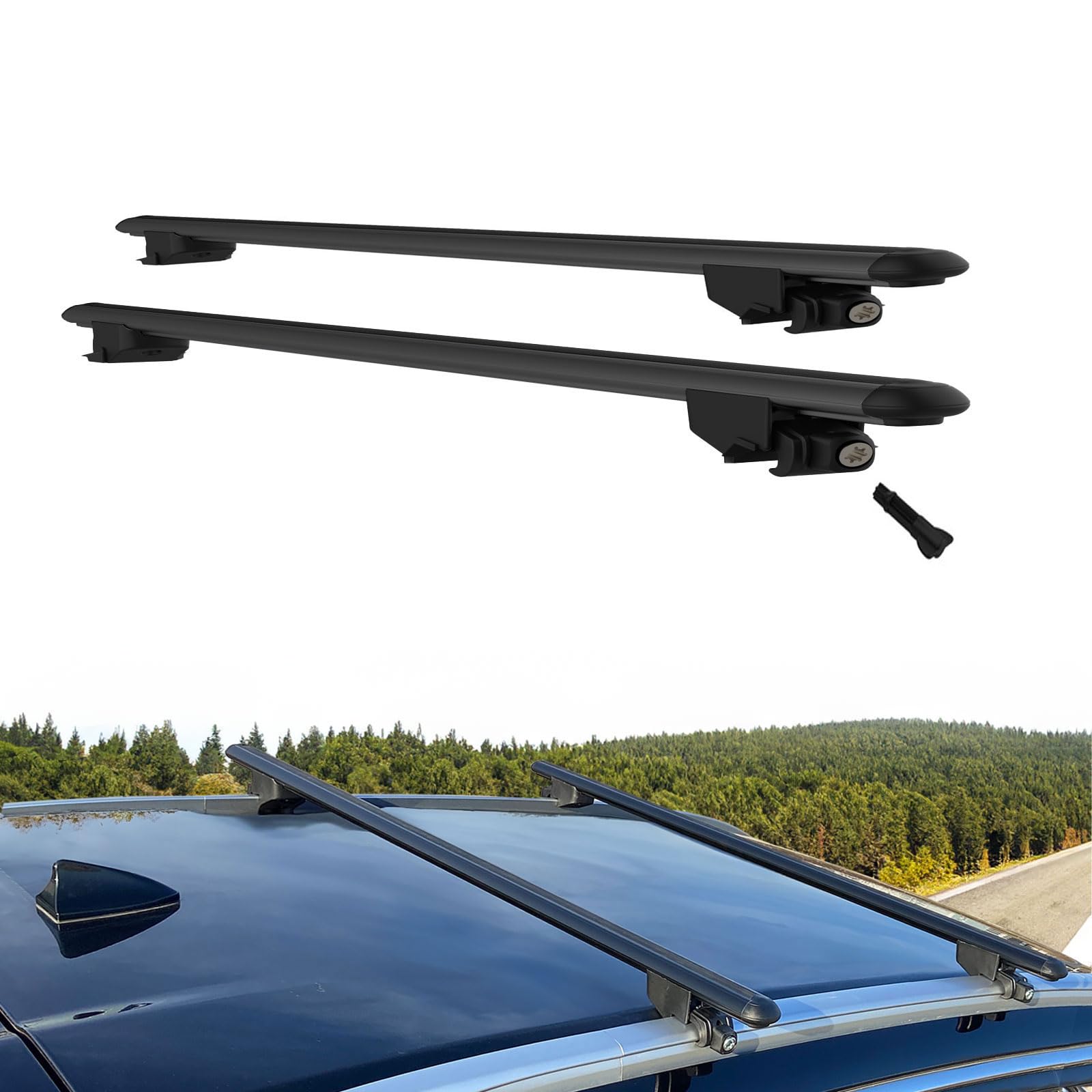 VW T5 Transporter 2002 To 2015 3 Bar & Rear Roller Rhino KammBar Fleet Roof Rack