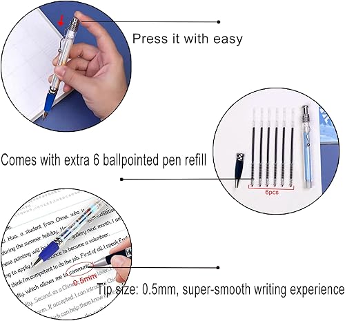 Miniatura 3 de ubjva Bolígrafo personalizado con logotipo de texto fotográfico, bolígrafo personalizado con 5 recambios, inserta foto de billetera de 2.5 x 1.75