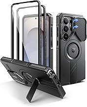 Dexnor for Samsung Galaxy S26 Ultra Case with Camera Cover & Adjustable Kickstand & Screen Protector, Compatible with MagSafe, Rugged Shockproof Bumper Cases Magnetic Protective Cover(2026),6.9" Black