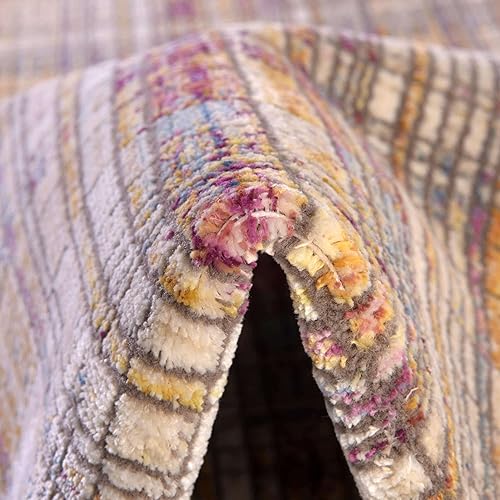 Miniatura 8 de Unique Loom Deepa Collection - Alfombra de área de tartán (2 pies 0 pulgadas x 8 pies 0 pulgadas, multicolor  azul)