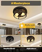 Vista 2 de Sunco Lámparas de techo de estilo granja, lámpara de techo rústica para vestíbulo, dormitorio, pasillo, cocina, sala de estar, estudio, 11 pulgadas