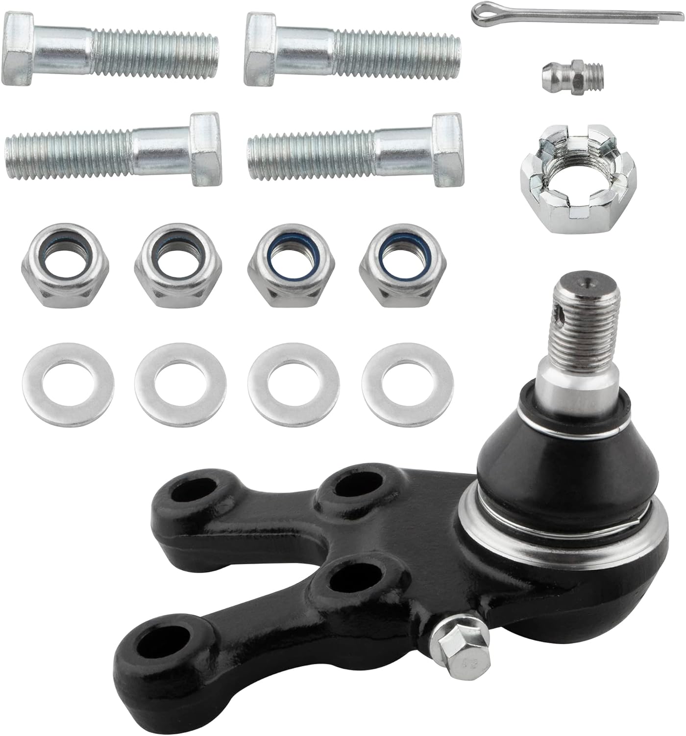 BOXI Ball Joints Front Lower and Upper Kit 4pc K9753 K9754 K9755 for Mitsubishi Montero 1992-2000 Bolt on Upper Lower Ball Joints for Mitsubishi Montero Sport 1997-2004 Suspension Ball Joints