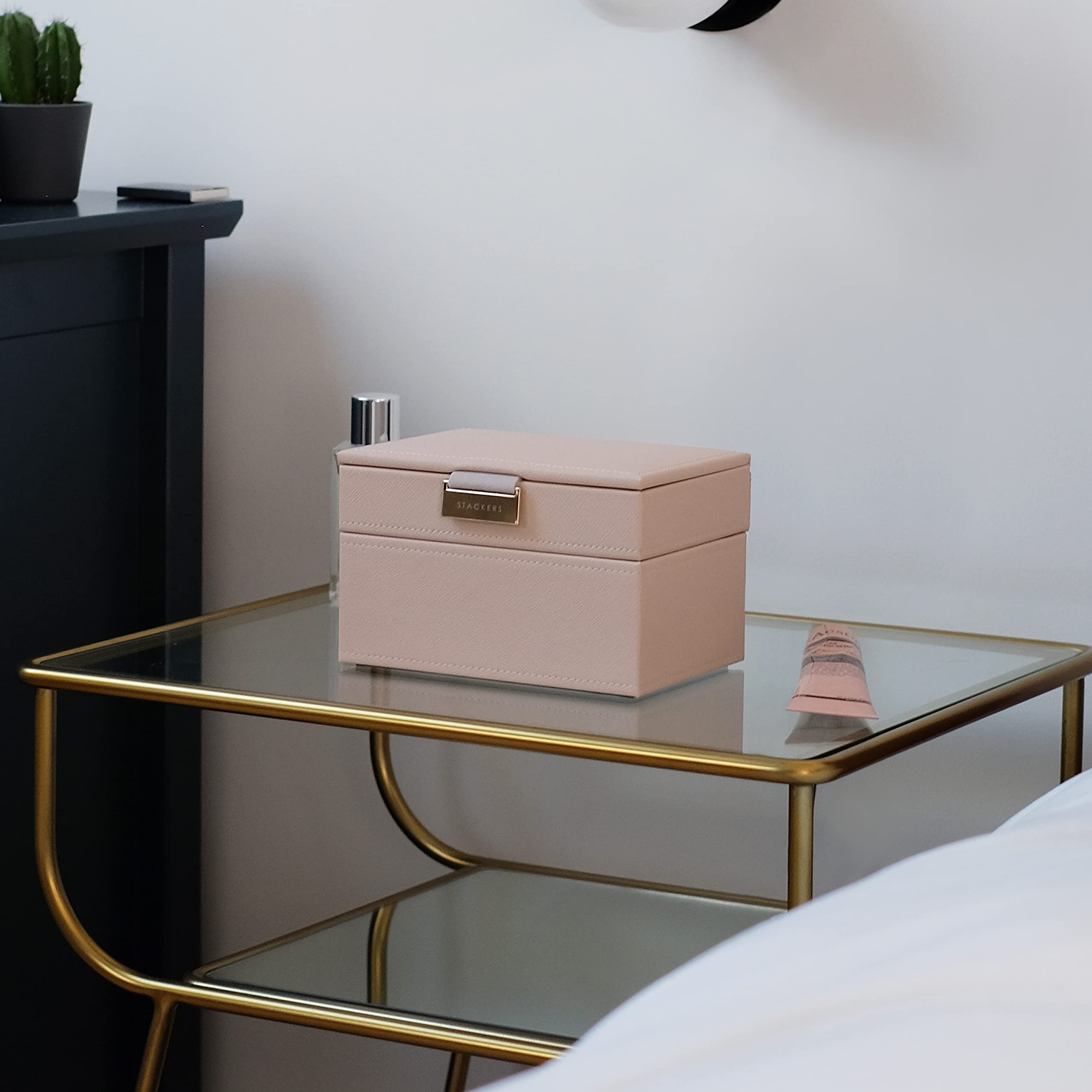 Stackers Blush Pink & Champagne Gold Classic Medium sieradendoosje - Set van 4