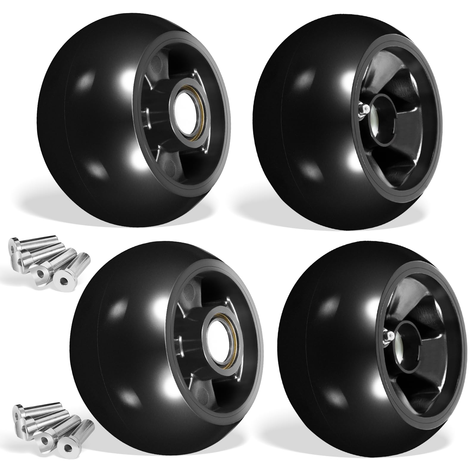 AM125172 Lot de 4 jauges de roue pour tondeuse John Deere 121,9 cm, 137,2 cm, 152,4 cm, 157,5 cm, 182,9 cm, remplace également AM124706 210-300 (noir)