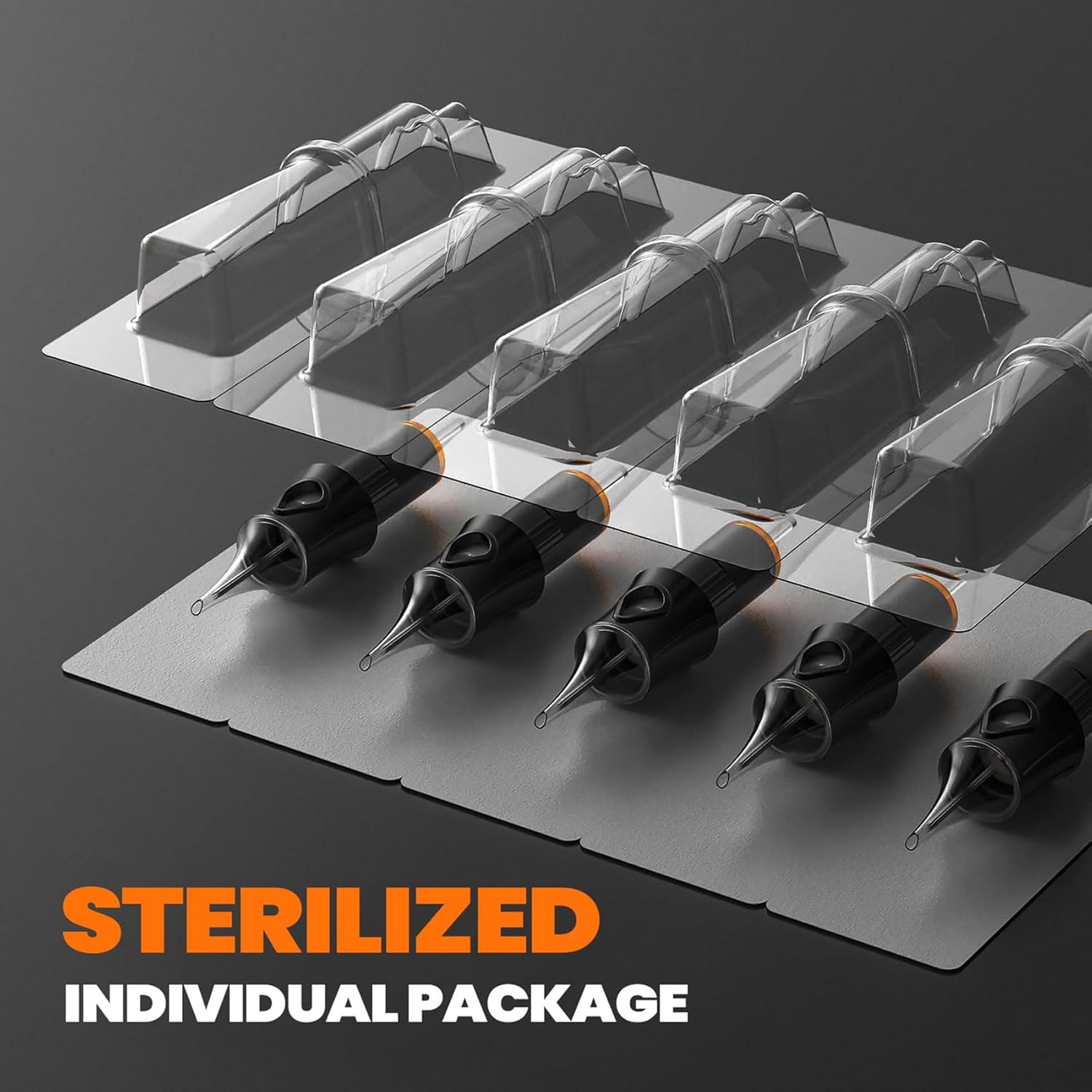 50 Assorted Tattoo Cartridge Needles Mixed Size #12 Standard Round Liner Shader Magnum - 5Pcs each of 5RL, 7RL, 9RL, 11RL, 5RS, 9RS, 15M1, 21M1, 15RM, 21RM Pro Disposable Tattoo Needles - Image 6