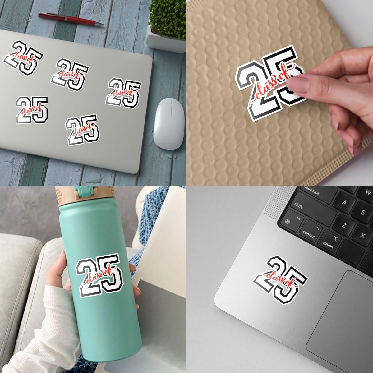 Class Of 2023 Graduation Grad Senior Holographic Vinyl Decal Sticker 2 Inch Design A