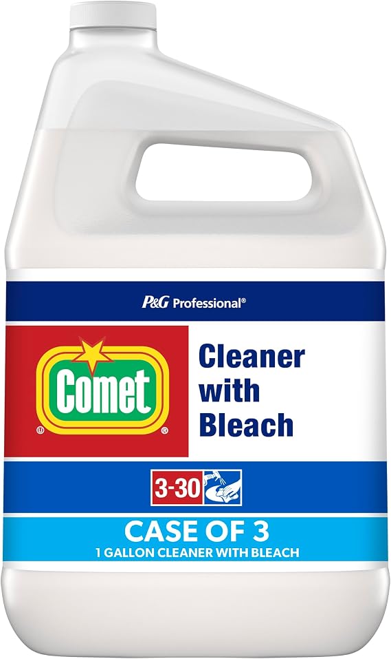 Comet Cleaner With Bleach, Liquid, One Gallon Bottle, 3/carton
