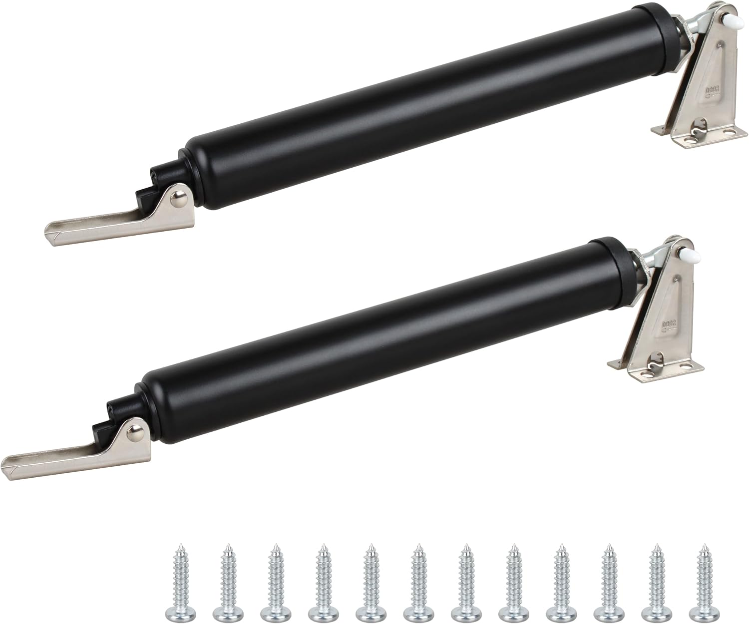 2 Set Pneumatic Screen Door Closer Replacement, Black | Fits Medium & Heavy Weight Storm Doors, Adjustable Closing Speed, Prevents Slamming