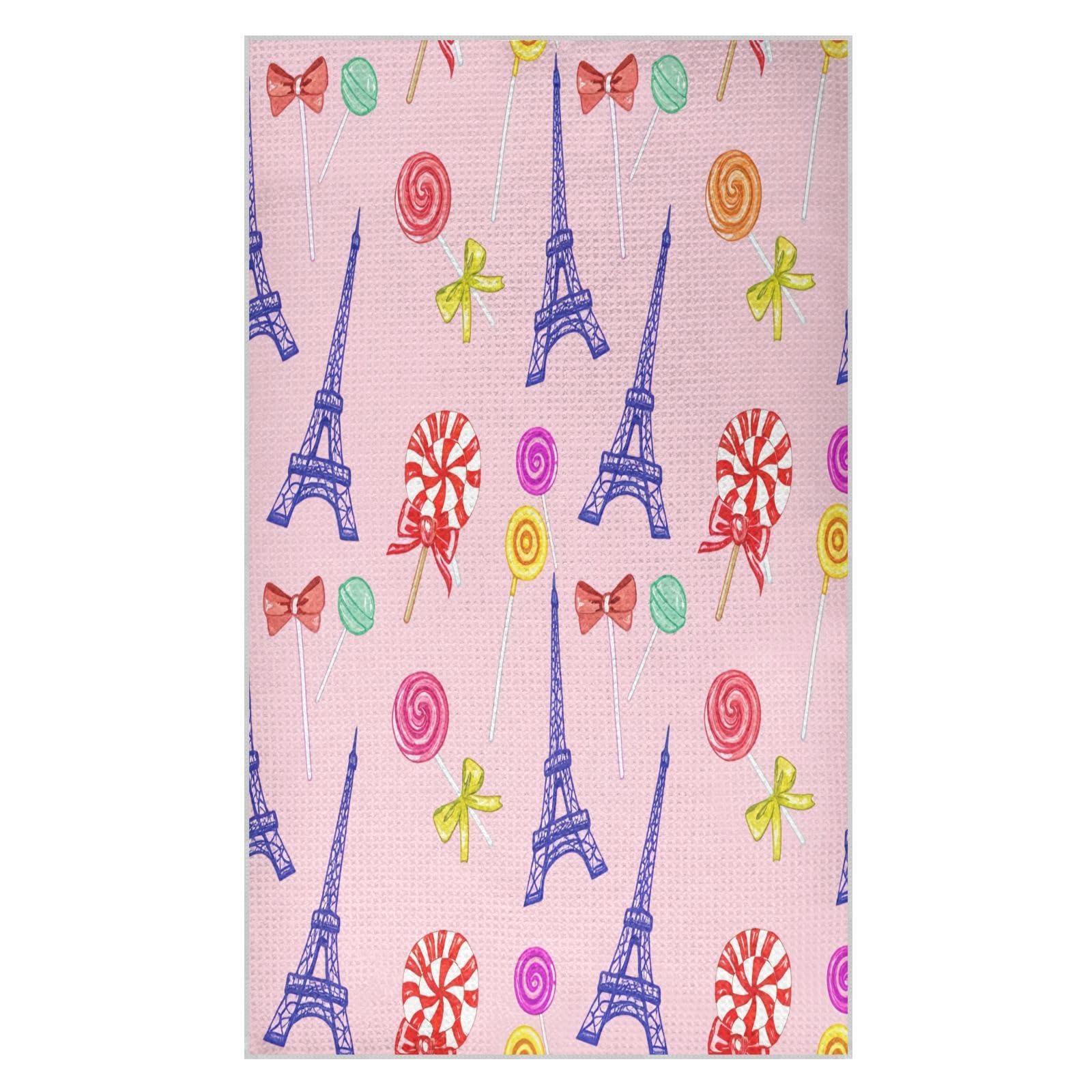 BURSTDDY Eiffel Tower Kitchen Towels,Absorbent Dish Towels 1 Pack