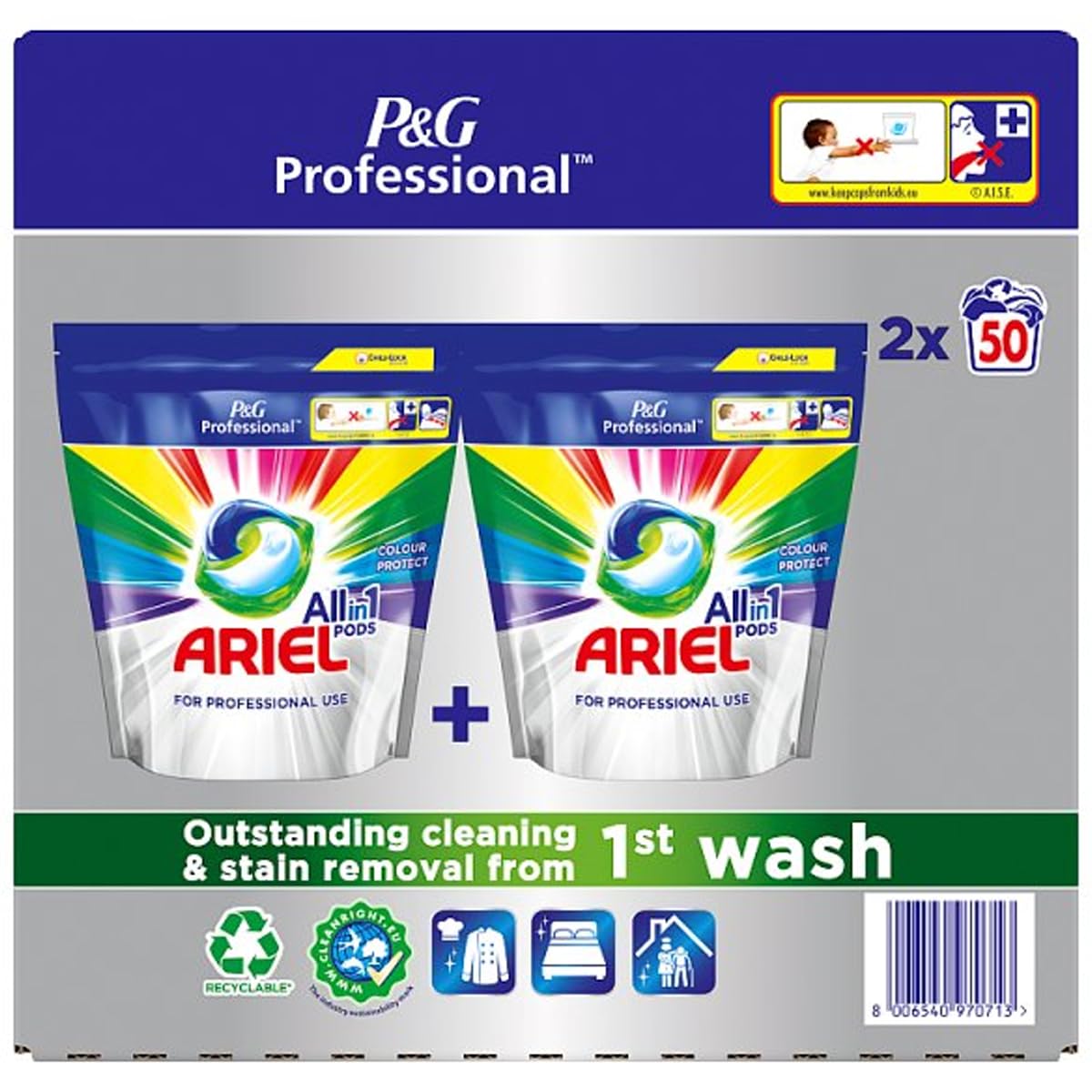 Liquitabs profesionales Ariel de color 2x50ct