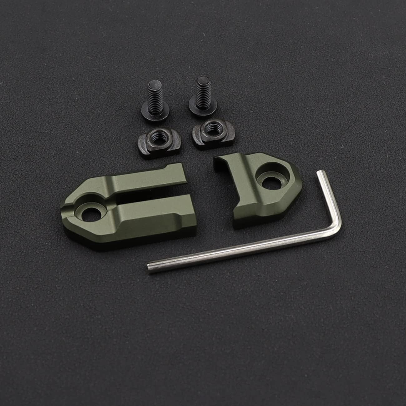 Mlok Remote Pressure Switch Mount Plate Aluminum for ST07 Scout M300 M600 Tape Switch Mounting, Black/Brown/Army Green