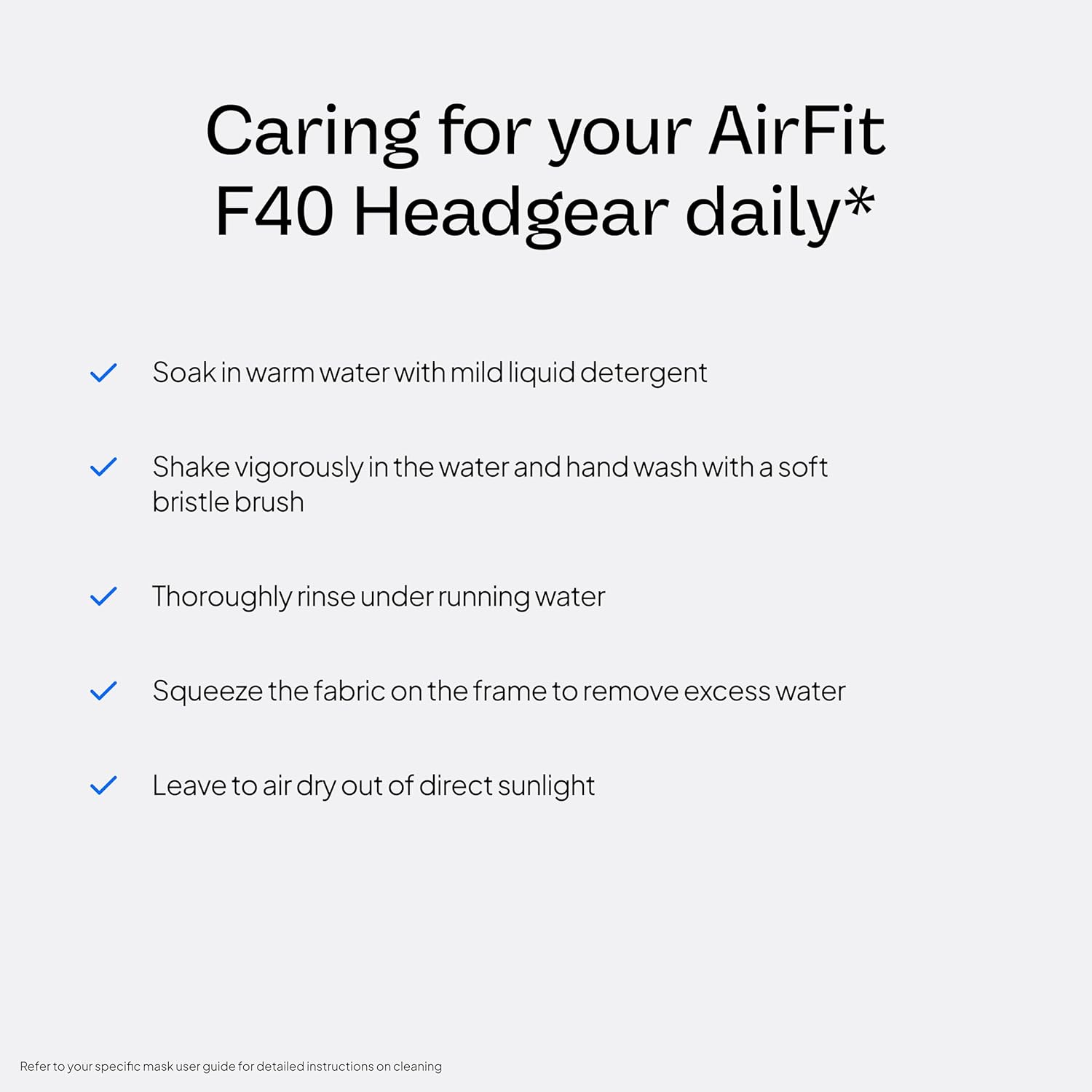 ResMed AirFit F40 Replacement Headgear - Small