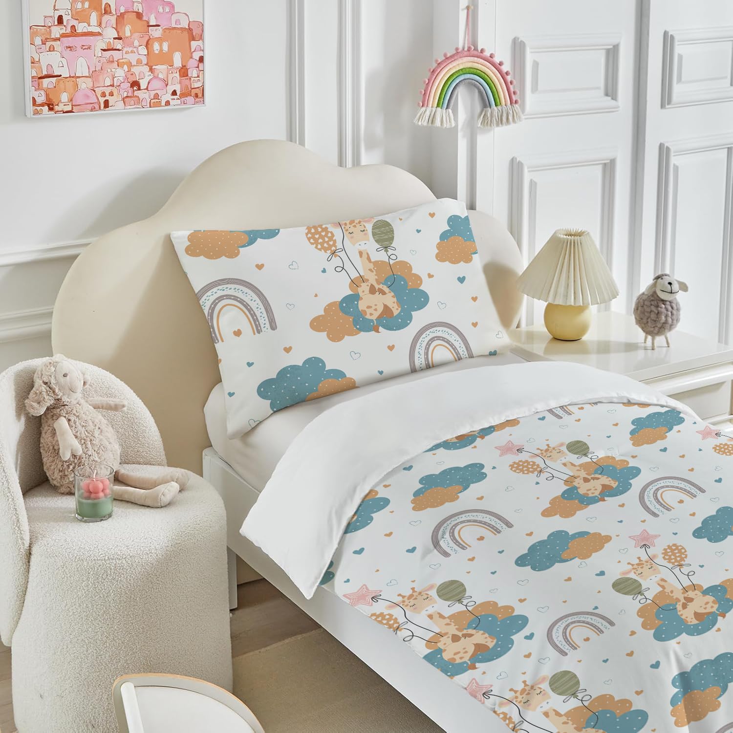 Caregchrisj Duvet Cover Sets 135 x 200cm Cartoon Print, Single Bedding, Single Duvet Cover Set for Kids Girls Boys - Image 2