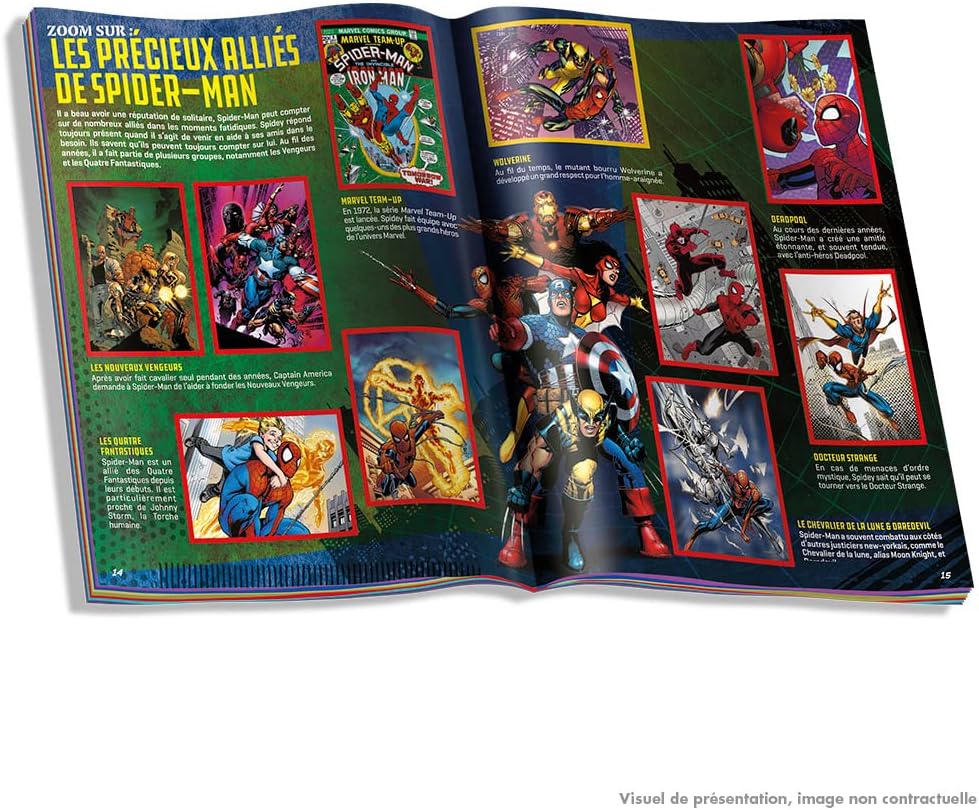 Panini 004378AF Альбом Spiderman 60th Anniversary с карточкой ранга на французском языке наклейки продаются отдельно