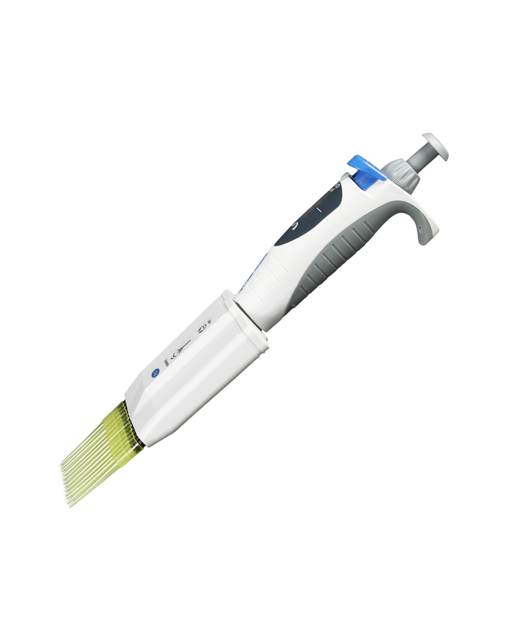 Jackson Global JS-TP12D50H 5-50uL Adjustable Volume Multi-Channel Micropipette Pipettors with 12 Channels | 4-Position Volume Settings | High Chemical and UV Resistance