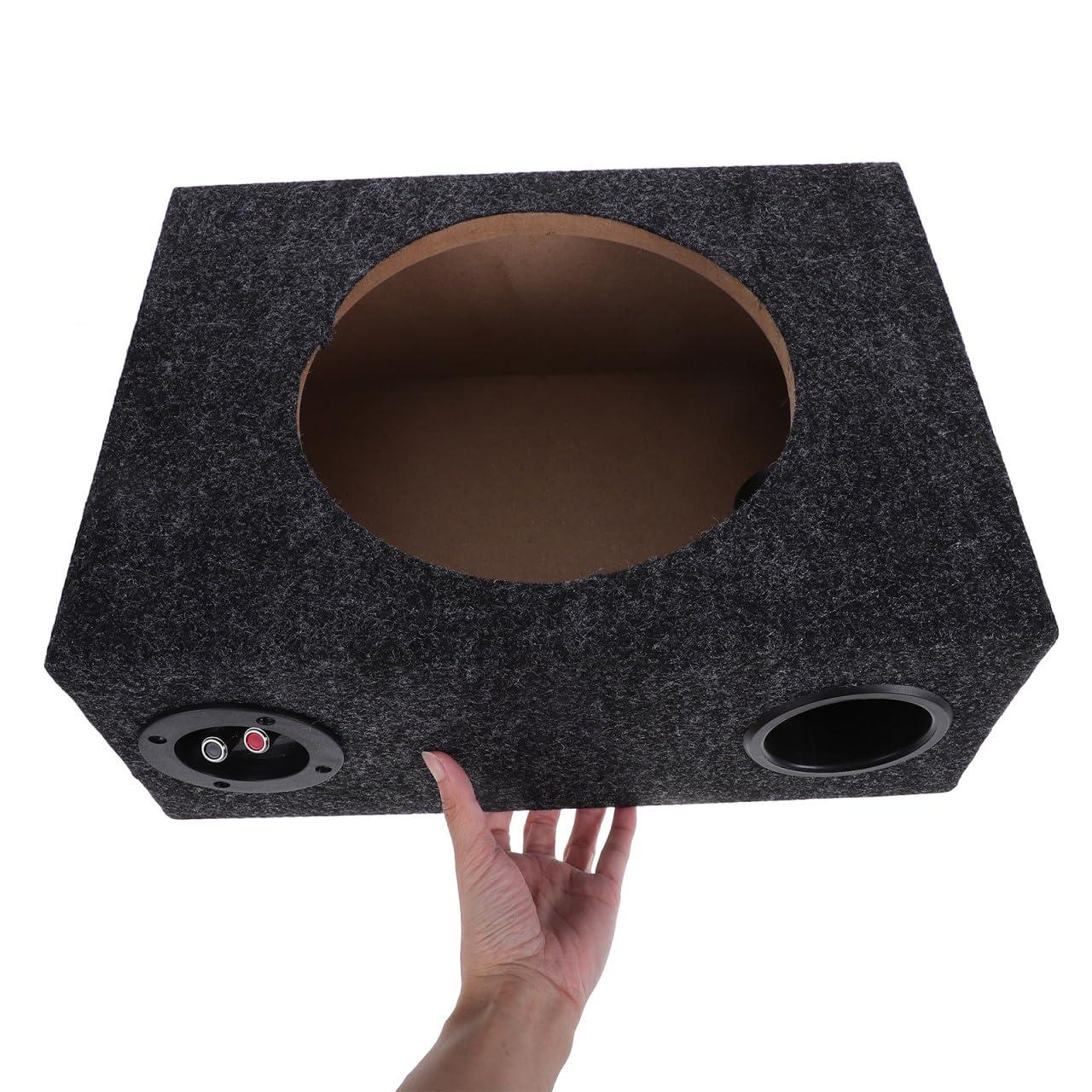 Ciieeo Caja de Subwoofer para Coche de 10 Pulgadas Caja de Subwoofer de Madera Ultrafina de Vehículo Mejora de Graves Compatible Sistemas de Audio Automotriz para Entusiastas