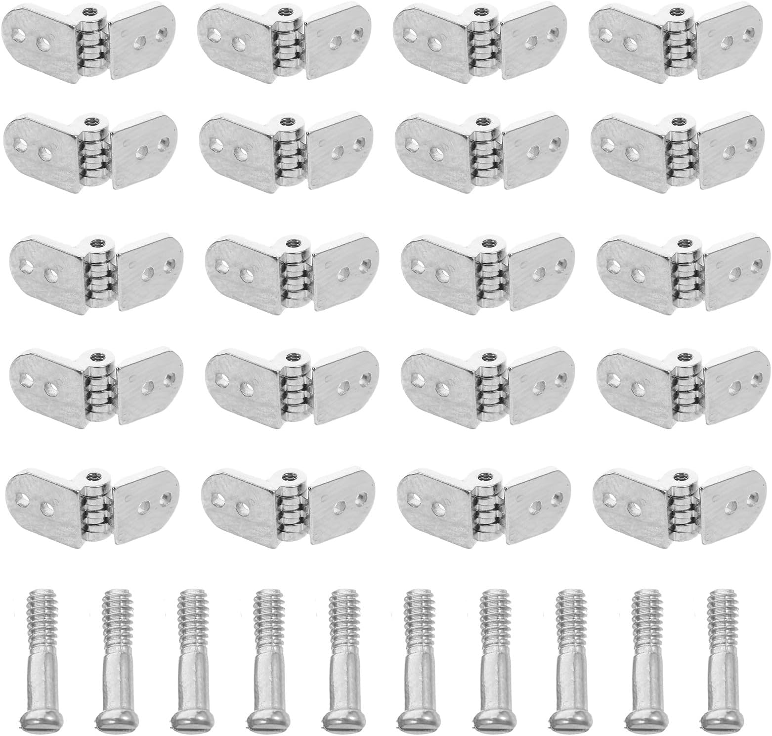 iplusmile 5 Sets Universal Eyeglass Hinge Repair Kit 4.5mm Metal Replacement Hinges with Screws for Glasses and Sunglasses DIY Eyewear Fix Accessories