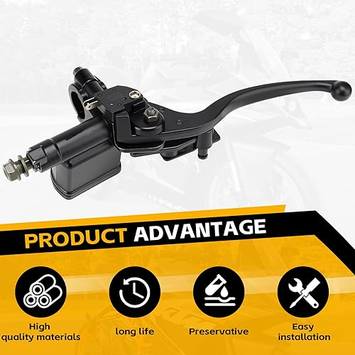 Miniatura 3 de 7/8'' Palanca de cilindro maestro de freno hidráulico derecho Bomba de repuesto para GY6 50cc 70cc 90cc 110cc 125cc 150cc 200cc 250cc ATV Quad