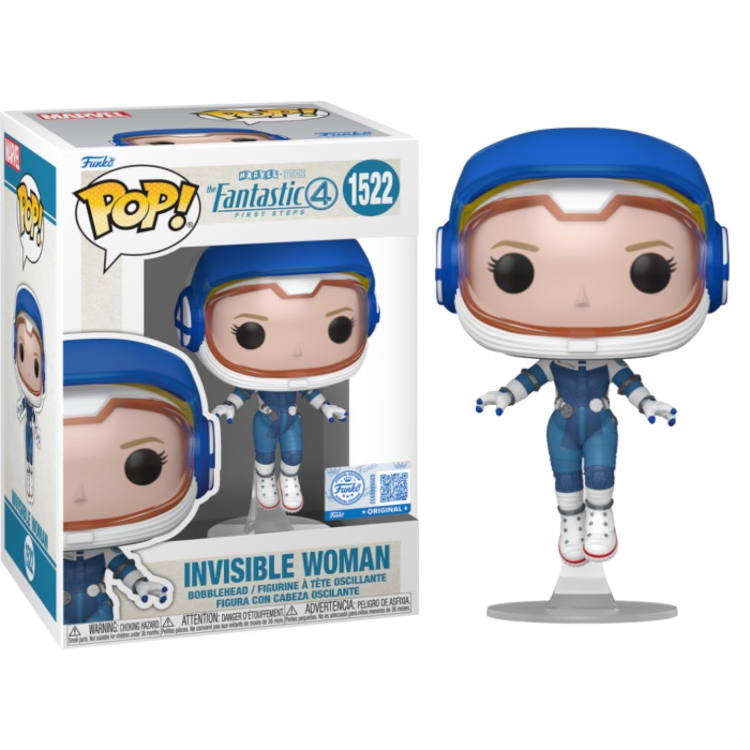 Funko Pop! Marvel: The Fantastic Four First Steps - Invisible Woman (Astronaut Special Edition) #1522, Multicolored - Image 2