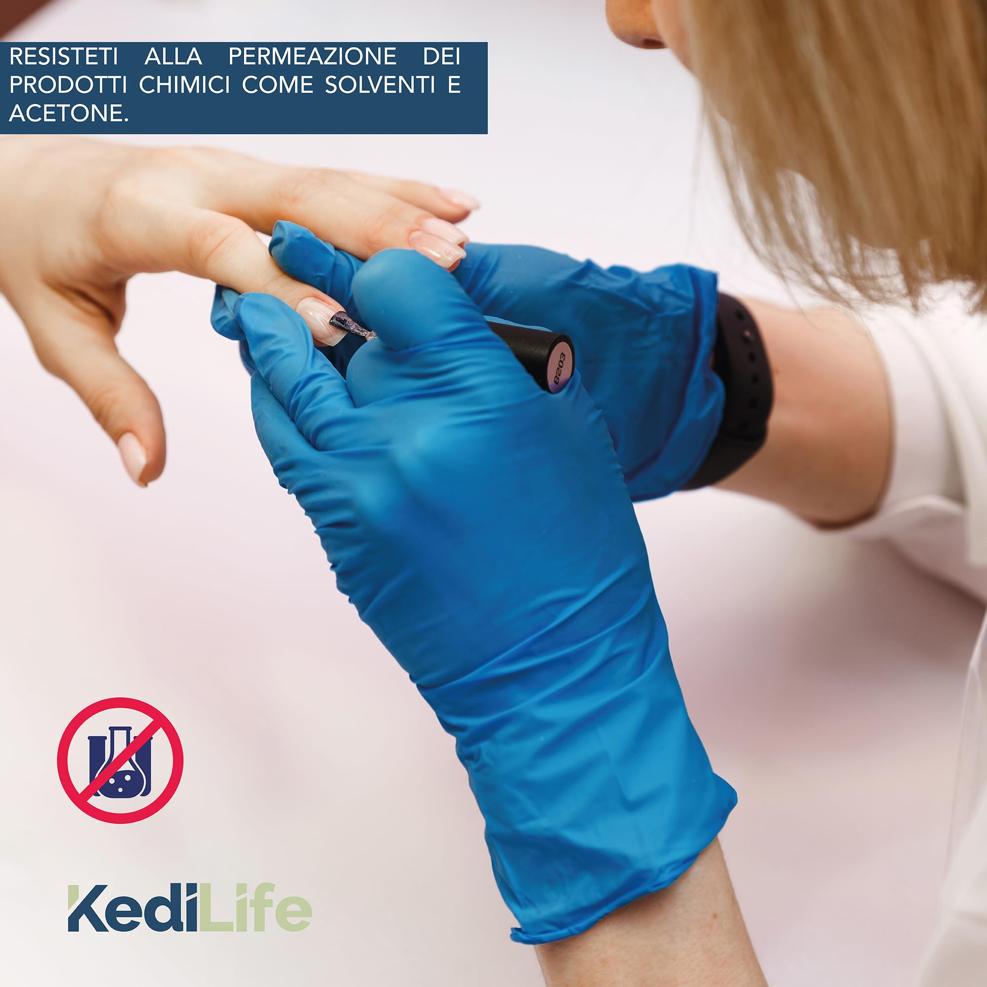 Gants en Nitrile Bleu M - Carton 1000 Gants Jetables Non Poudrés, Sans Latex, Résistants - Gants d’Examen en Nitrile Multiusage Professionnel