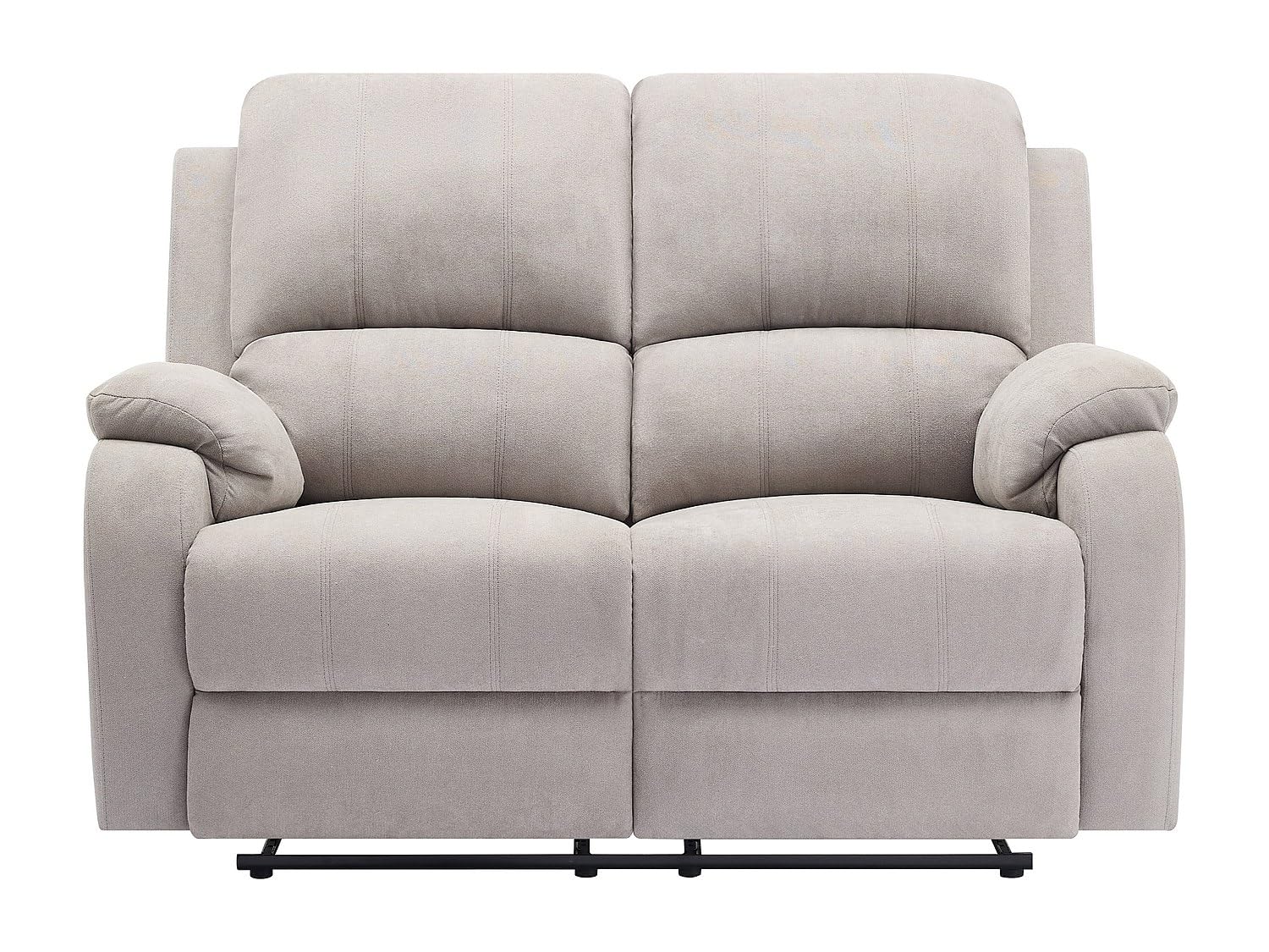 Vente-unique - Canapé 2 Places Relax en Microfibre Gris Clair Brody