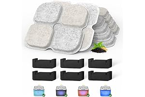 Crystal Cat Water Fountain Filters: 6-Pack Replacement Filters for Feline Hydration