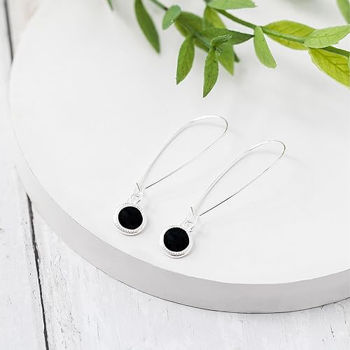 Miniatura 53 de Bottled Up Designs Handmade Long Drop Earrings, Sterling Silver, Eco Friendly, Recycled Vintage Bottles, Made in USA, Birthday Gifts, Mothers Day