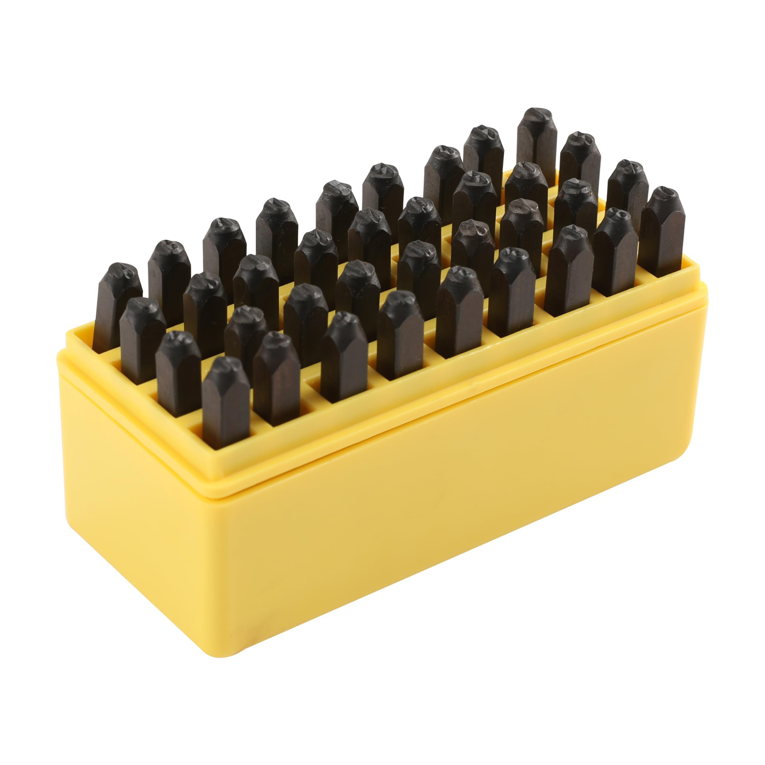 STEELMIGHT アルファベット スタンプ 数字 メタル用パンチセット レターダイパンチ スタンピングハンマー アルファベット刻印 番号刻印 パンチダウン 5mm 3/16in 36ピース…