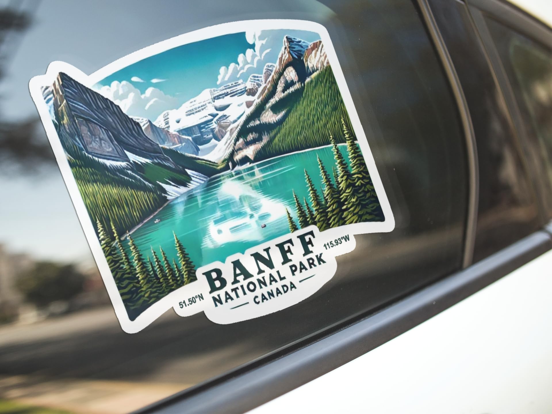 Autocollant Banff Canada sticker durable qui ne se décolore pas pour gourde et extérieur