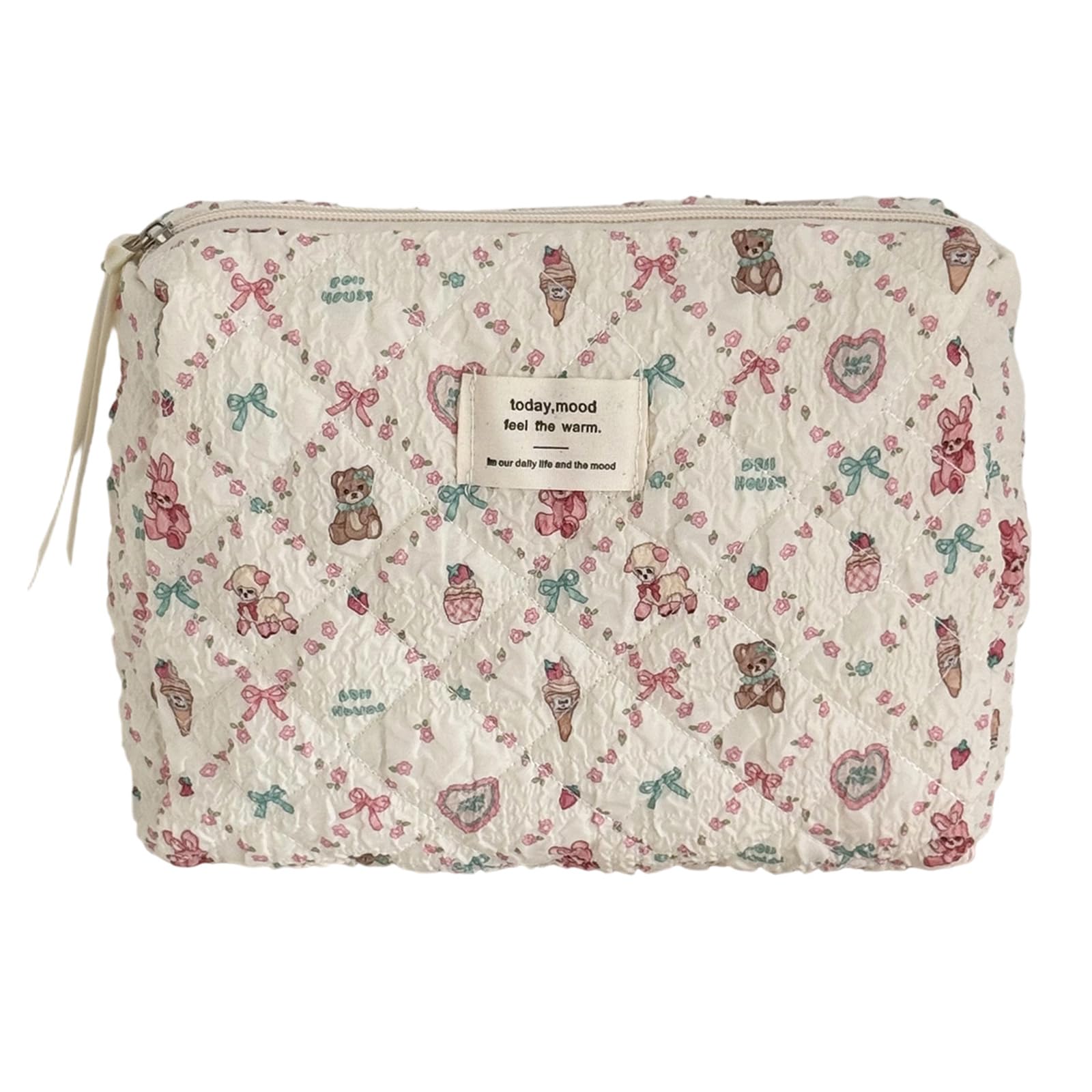 Shurhome Multifunctional Quilted Storage Bag Sturdy Polyester Fabric Spacious Compartment Design for School Equipment Sturdy Polyester Storage Container