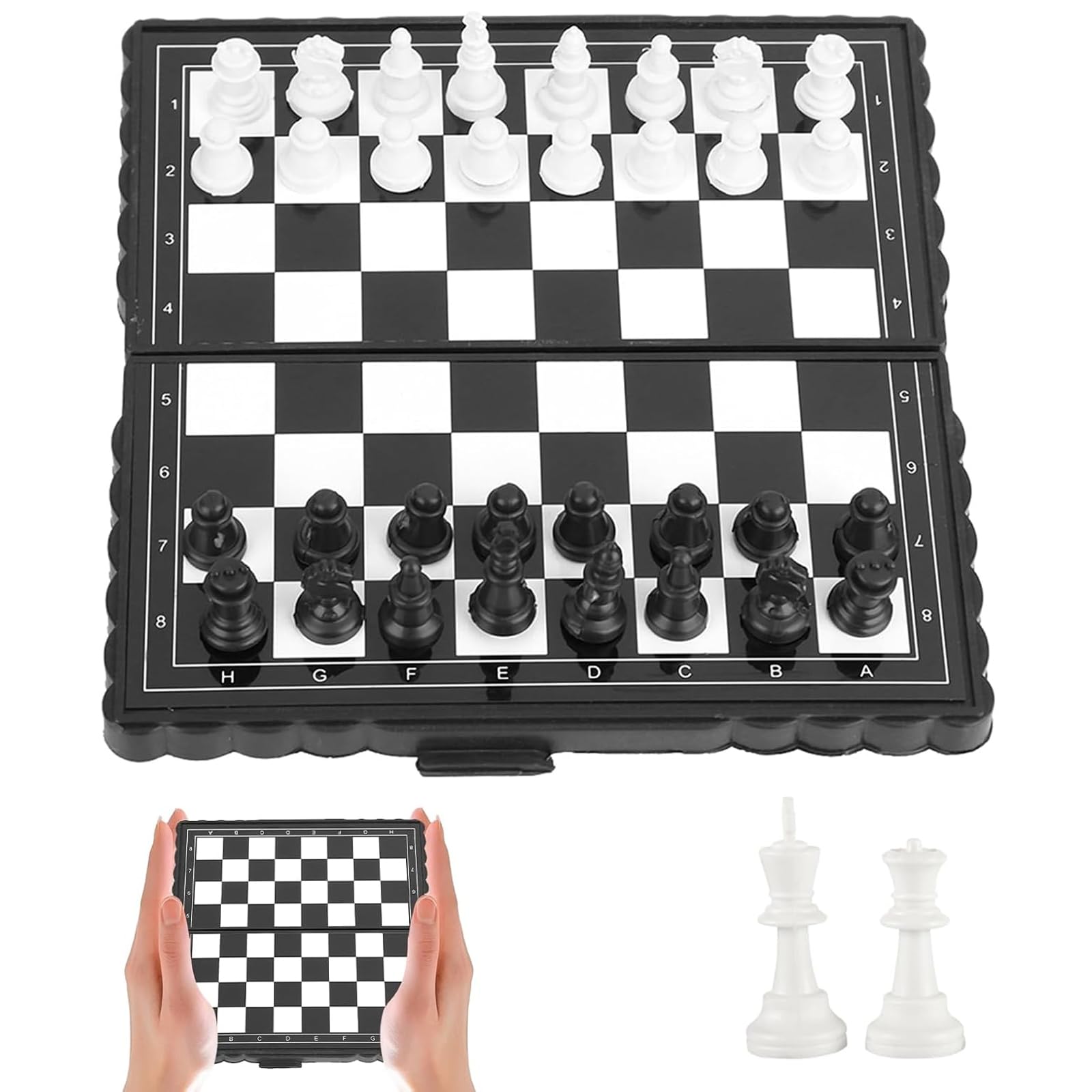 Mini Magnetic Chess Set, 17.8x17.8 cm Travel Chess Set Magnetic, Practical Educational magnetic chess Board set, Funny magnetic Shess Game, for Children, Kids, Adults, Outdoors, Home