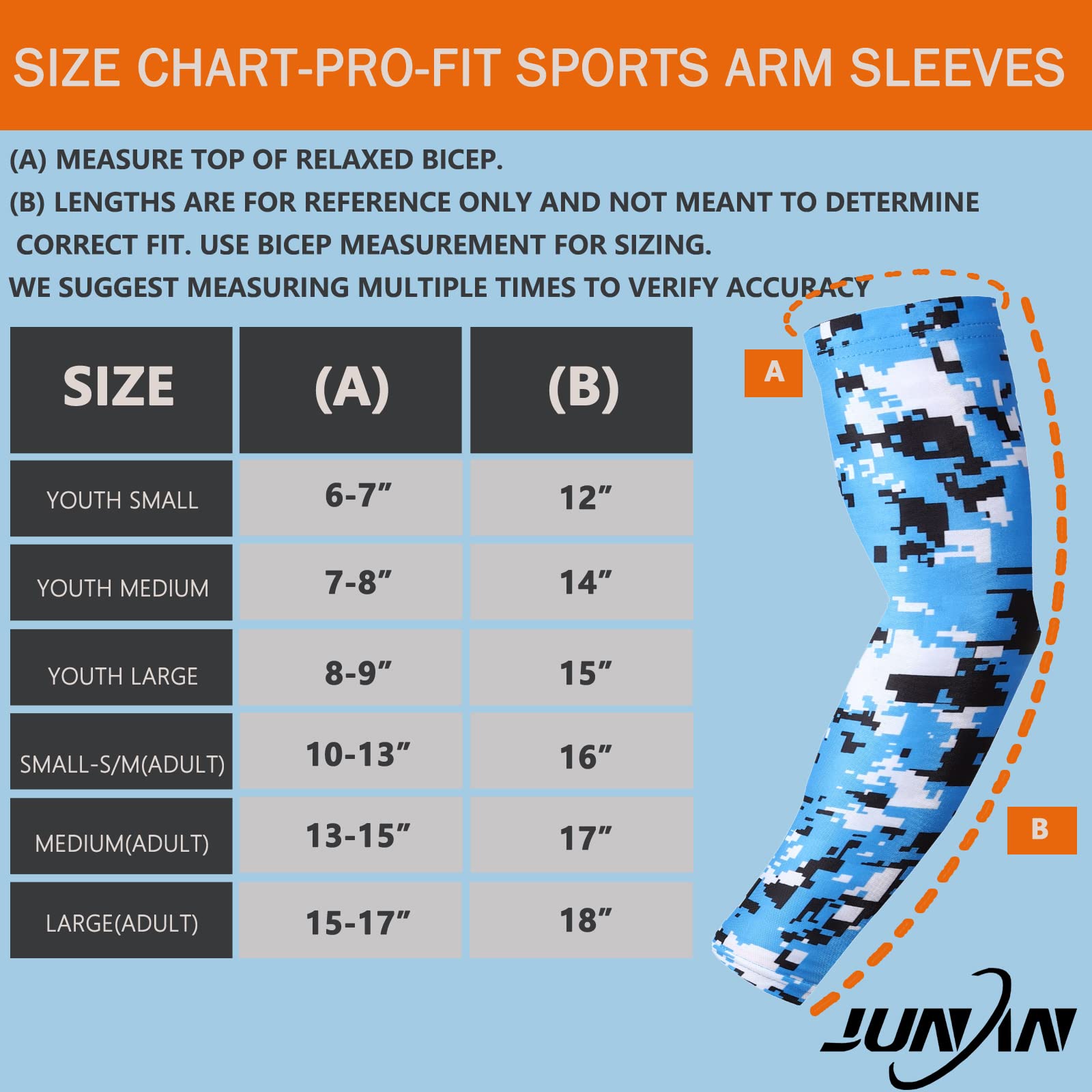 Sports Compression Arm Sleeves 1 Pair Moisture Wicking UV Protection Cooling or Warmer Non Slip Cover Arm Sleeve for Men Women Kids Baseball Football Basketball Volleyball - Image 3