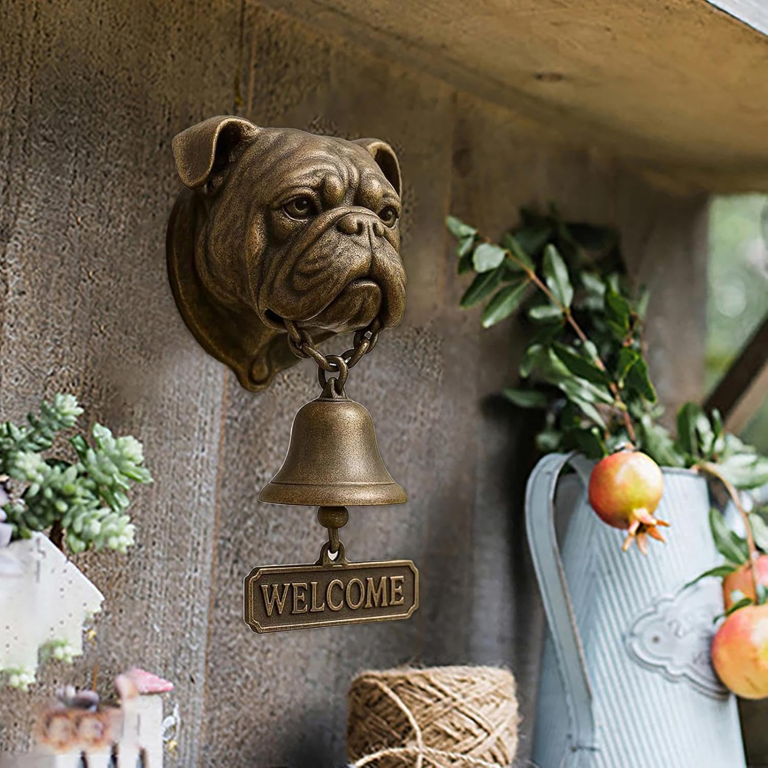 Doorbell, Decorative Dog Doorbell, Animal Theme Resin Wall Decor for Entrance, Indoor, Business, Shop, Door, Porch, Gifts, Holiday, Indoor, Opening