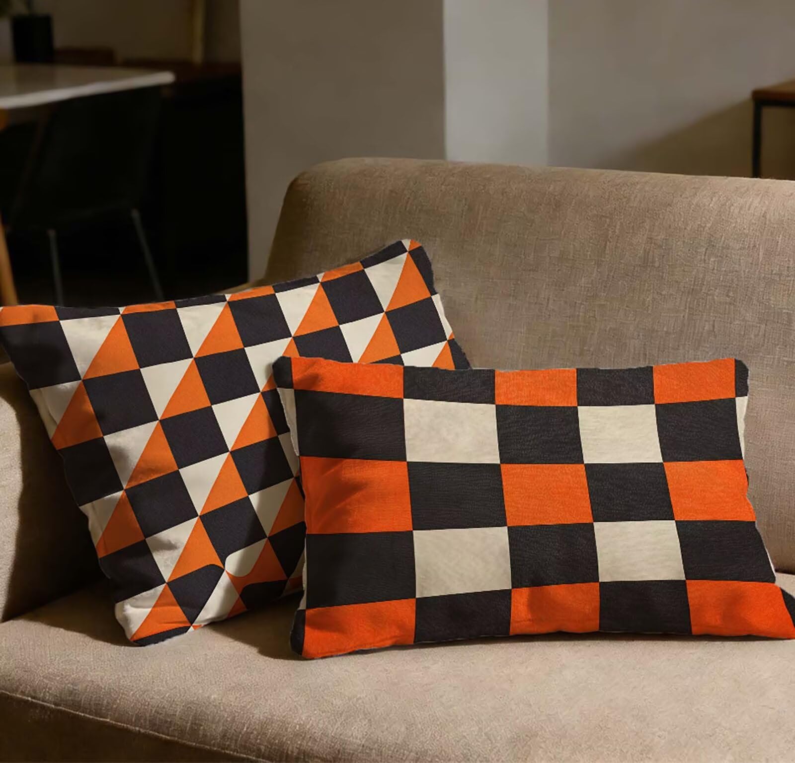 Taie oreiller 40x70 de qualité supérieure en velours treillis avec fermeture éclair