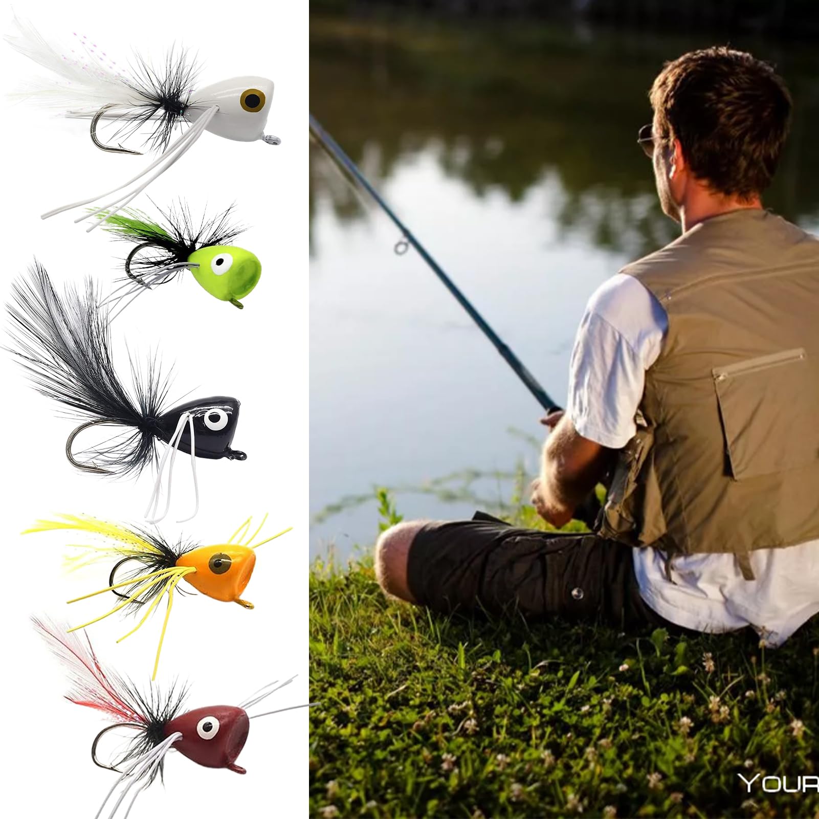 Poppers for Fly Fishing – Surtido Kit of Coloured Poppers | Accesorios de acuática