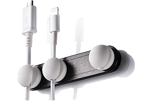 Lead Trend Magnetic Cable Holder Plus, White - Keep Your Desk Tidy