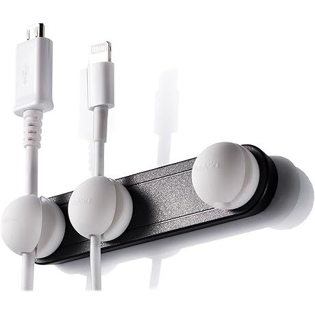 Lead Trend Magnetic Cable Holder Plus, White - Keep Your Desk Tidy