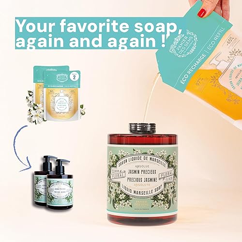 Miniatura 6 de Panier des Sens - Recambios de jabón líquido de manos - Recambio de jabón de manos con espuma de jazmín - Lavado de manos hidratante francés