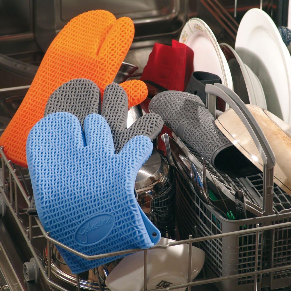 Silikomart Zeus Professional Barbeque Textured Silicone Oven Mitt, Grey