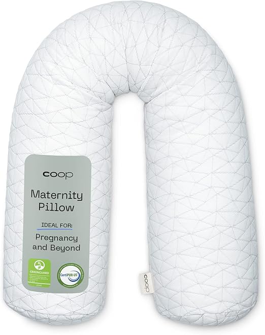 Coop Home Goods Original Adjustable Maternity Pillow, with Memory Foam and Washable Cover, Body Pillow for Pregnancy, Side Sleeper and Full Body Support During Pregnancy