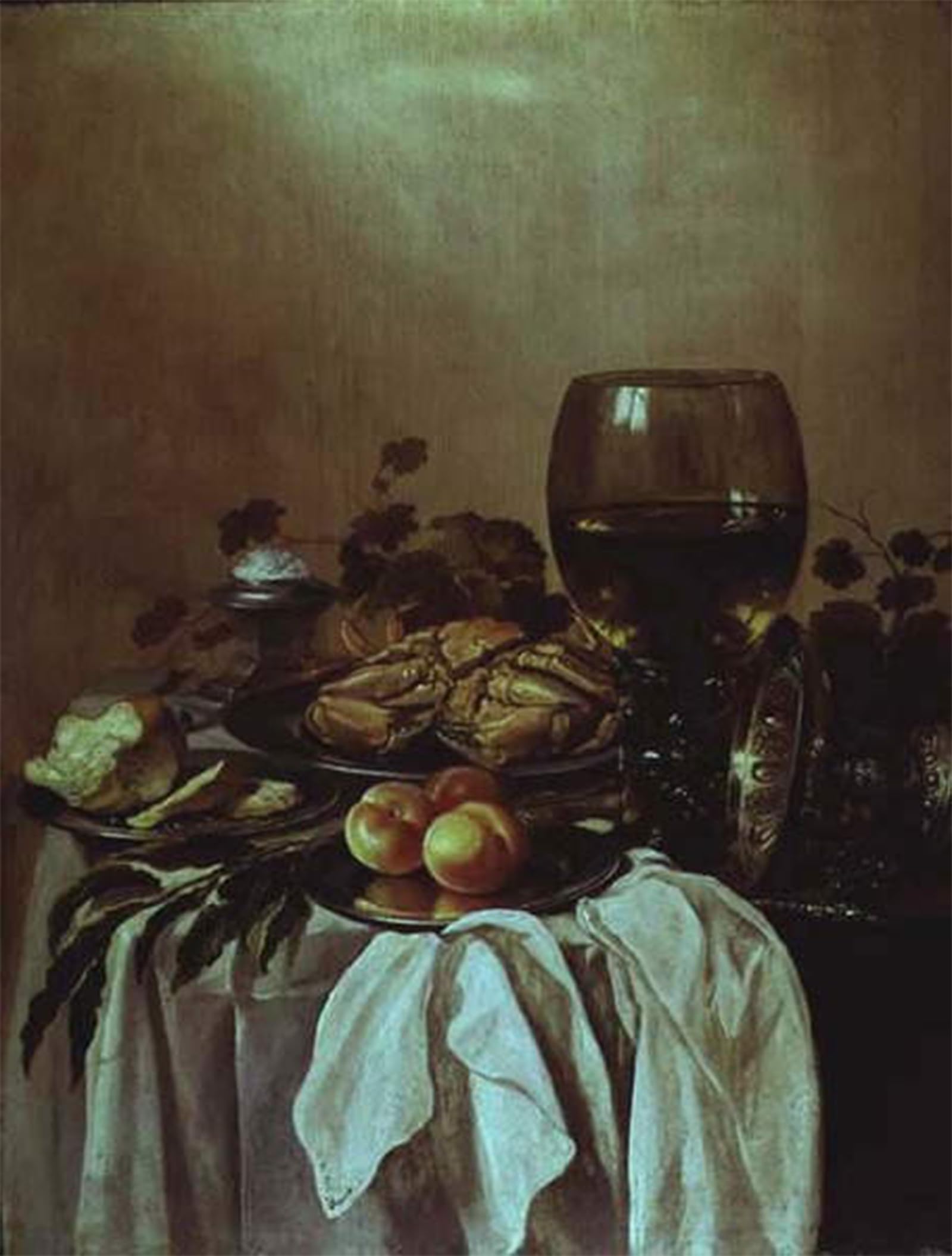 SERENDIPITP Aesthetic Poster Photo Wall Print Retro Picture Still Life with a Crab by Pieter Claesz Modern Wall Artwork for Home Decor 60x90cm