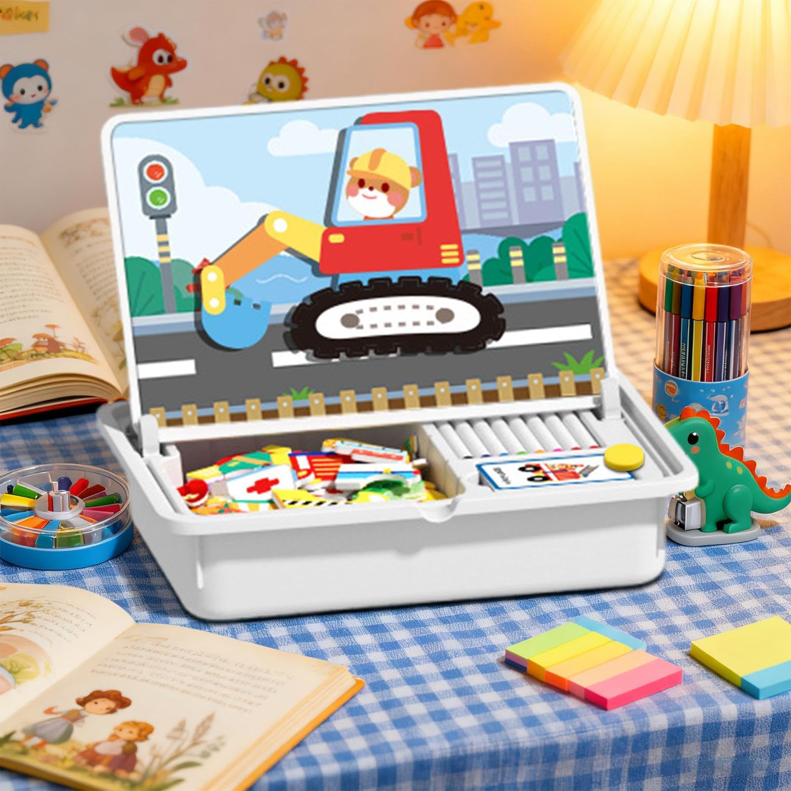 Libro Magnético De Caras De Doble Cara Para Niños – Rompecabezas Y Pintura De Disfraces, Educativo Y Portátil